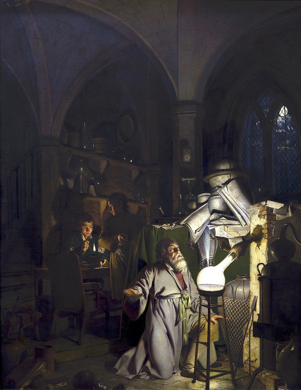the alchemist discovering phosporus