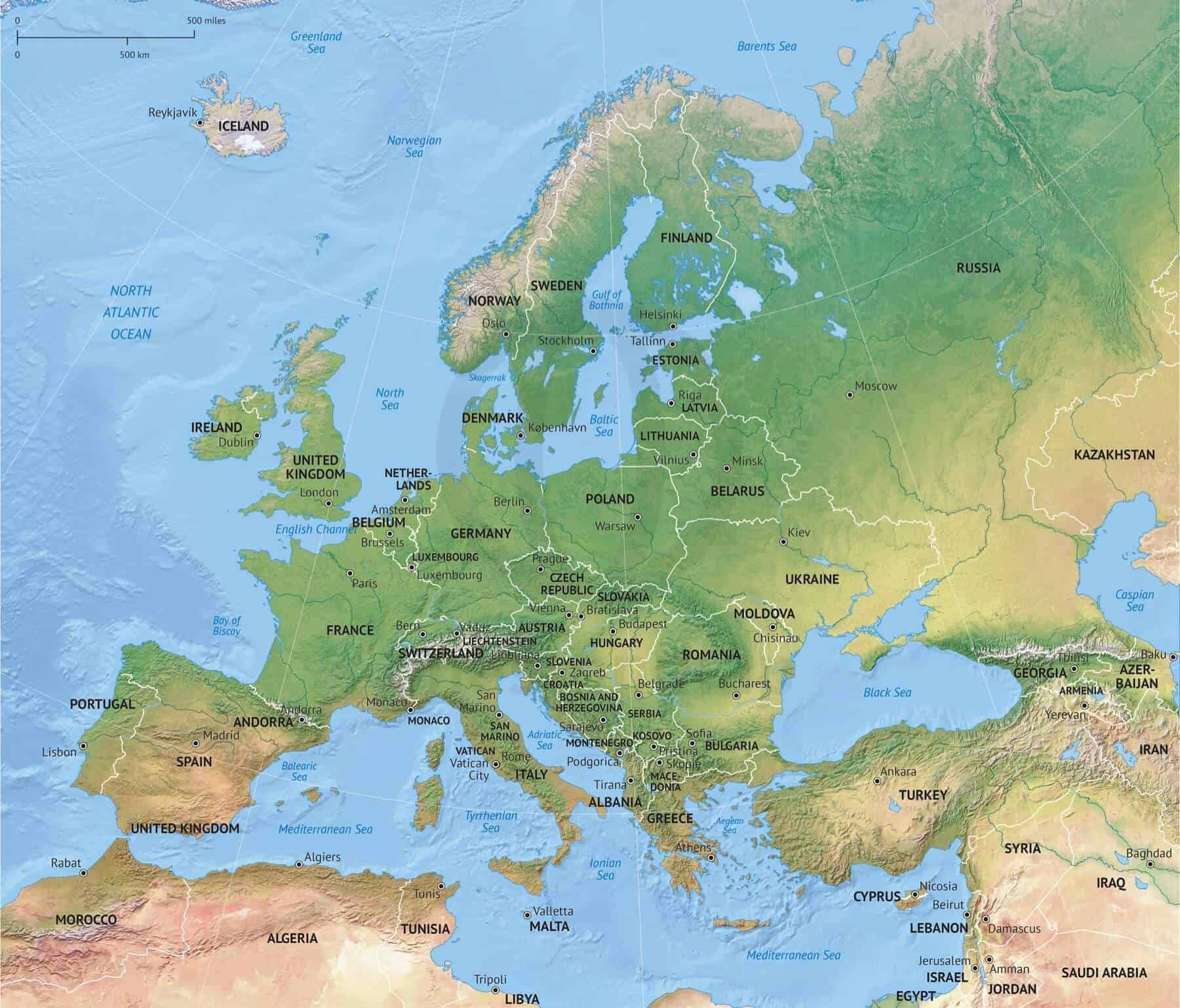 vector map europe